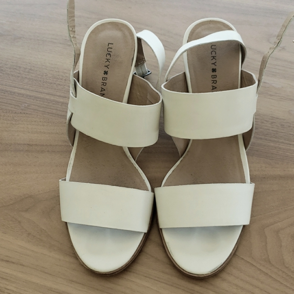 White Lucky Brand Sandals